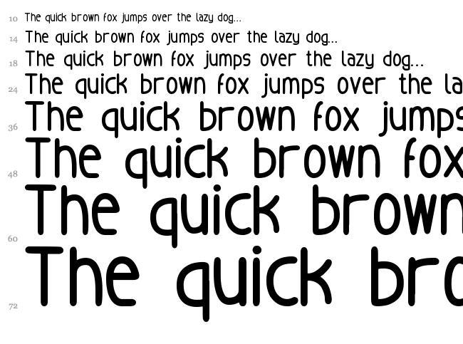 Badopus TFB font waterfall